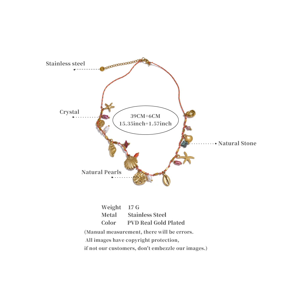 Handwoven Ocean Dream Thin Cord Necklace